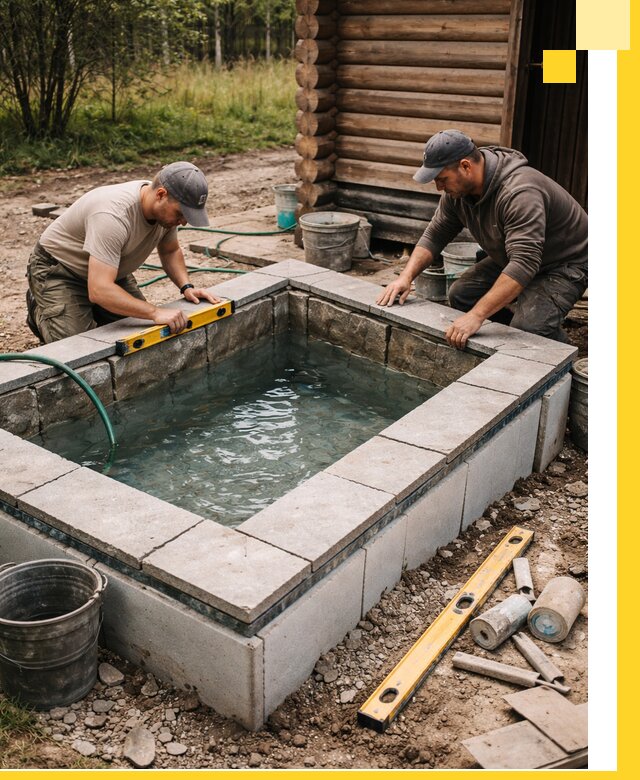 Изготовление и установка холодных купелей под ключ в Чернушке